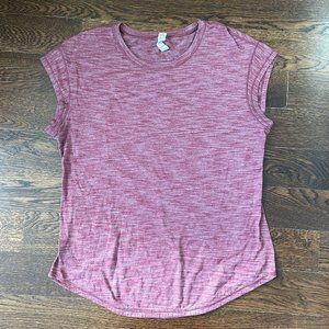 Lululemon Lost In Pace Short Sleeve T-shirt Heathered Rouge Magenta Size 4